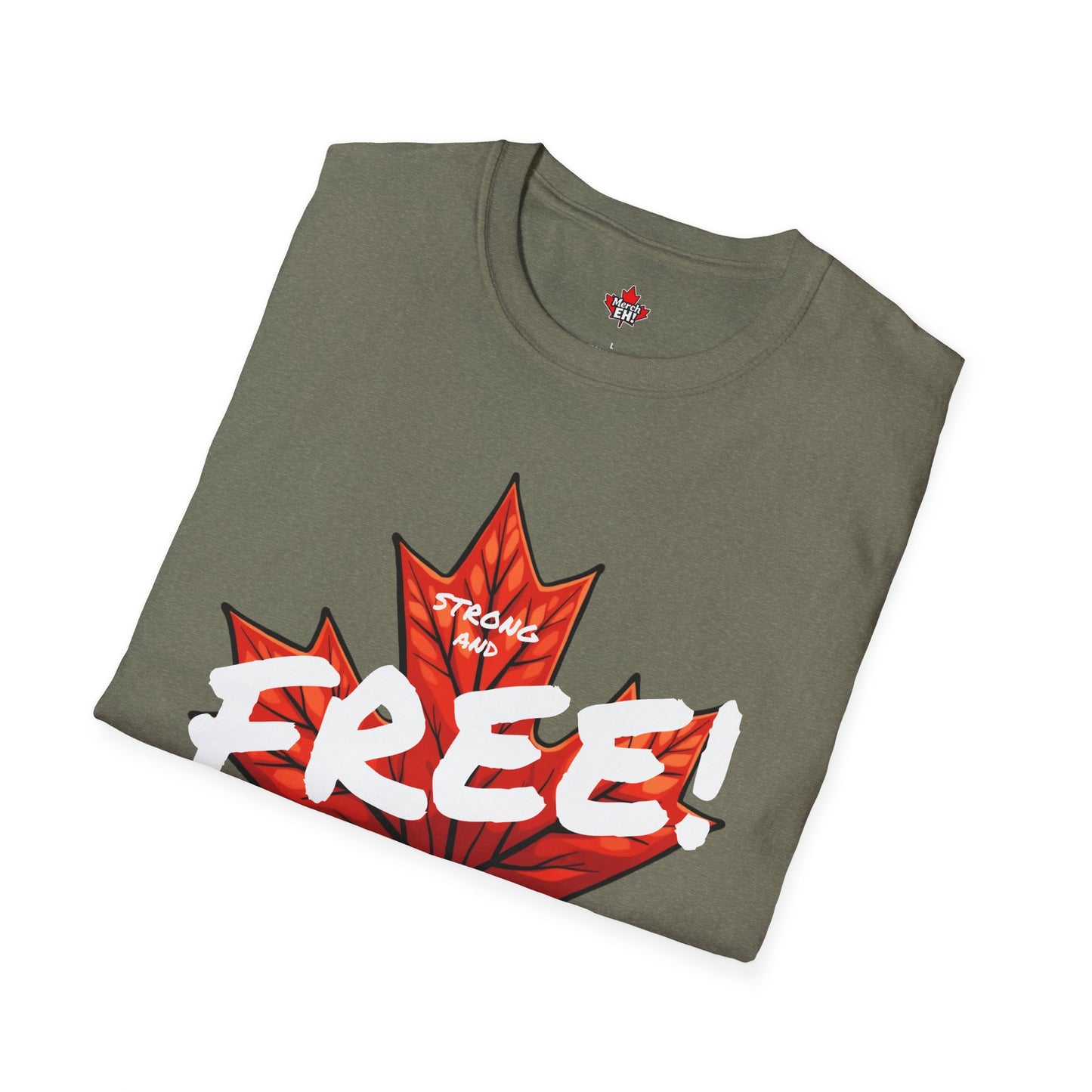 Strong & Free Maple Leaf Unisex Softstyle T-Shirt