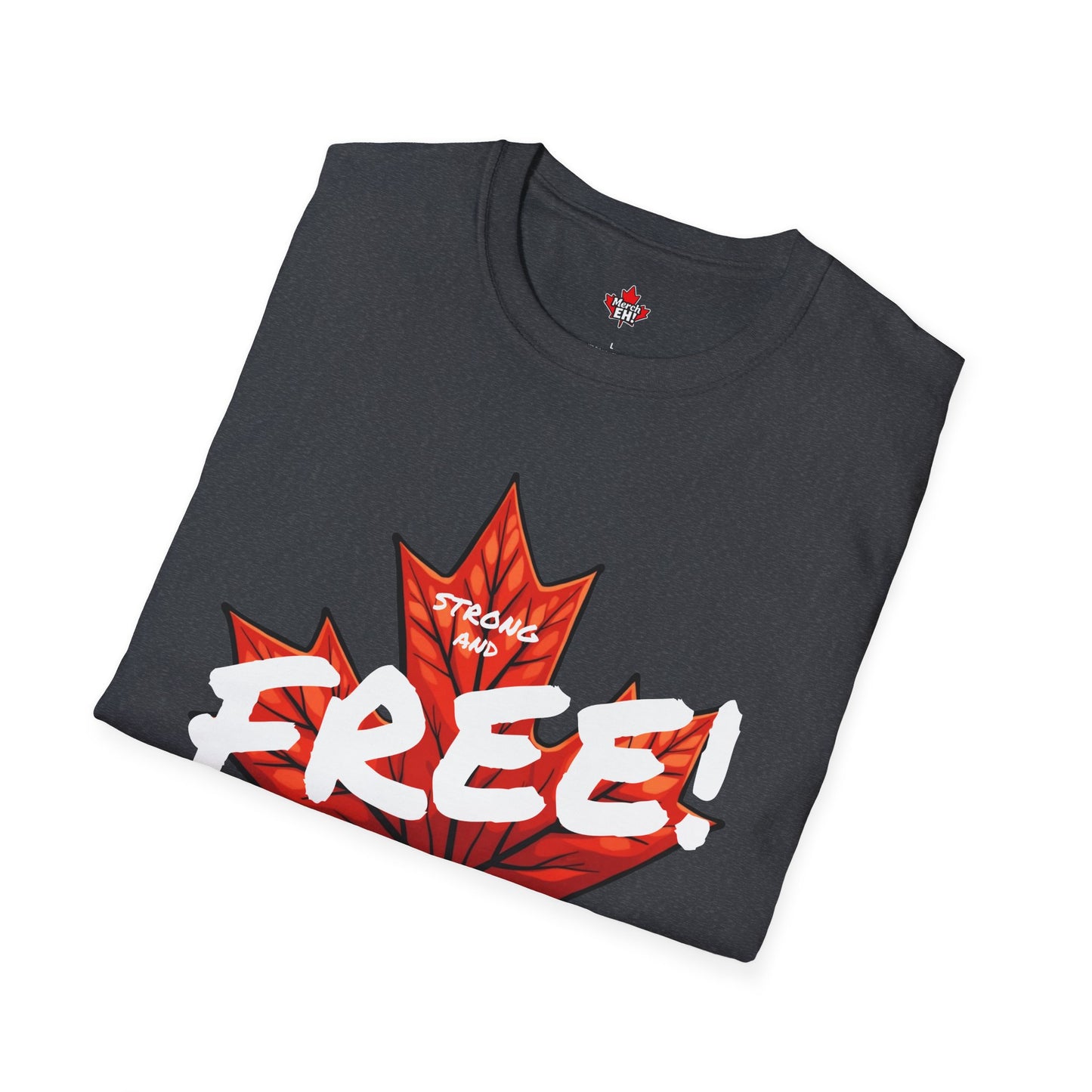 Strong & Free Maple Leaf Unisex Softstyle T-Shirt