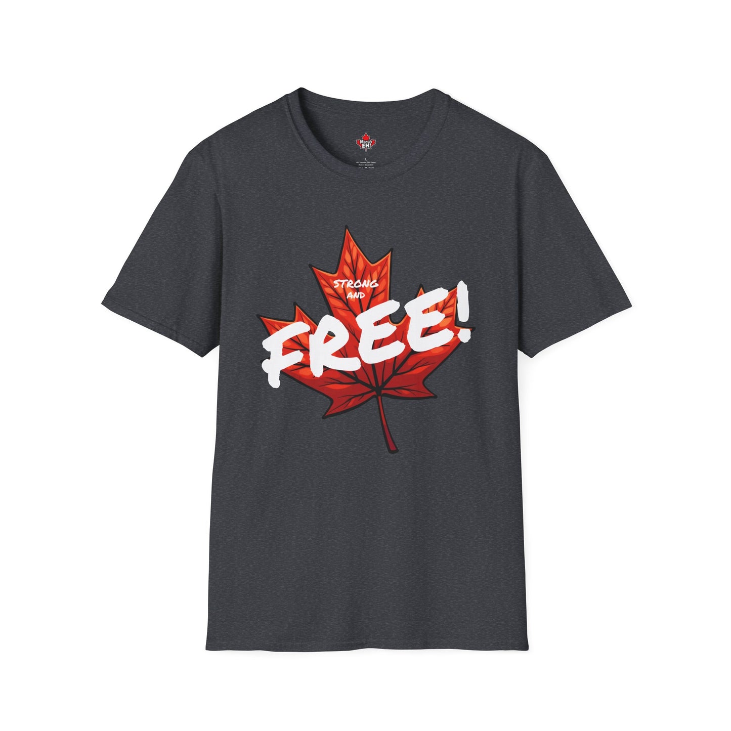 Strong & Free Maple Leaf Unisex Softstyle T-Shirt