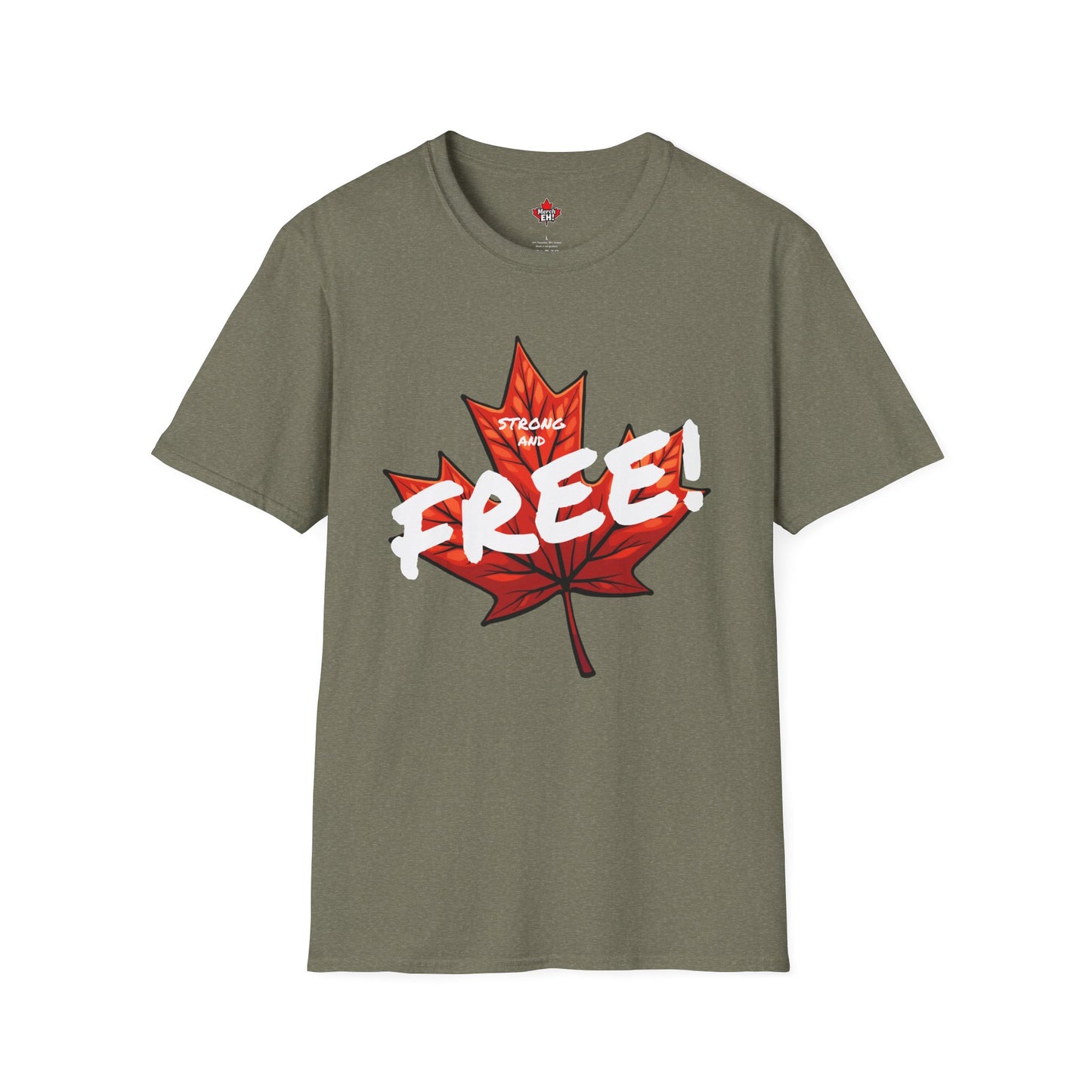 Strong & Free Maple Leaf Unisex Softstyle T-Shirt